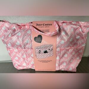 Juicy Couture logo Pink Heart Tote bag inset shoulder strap